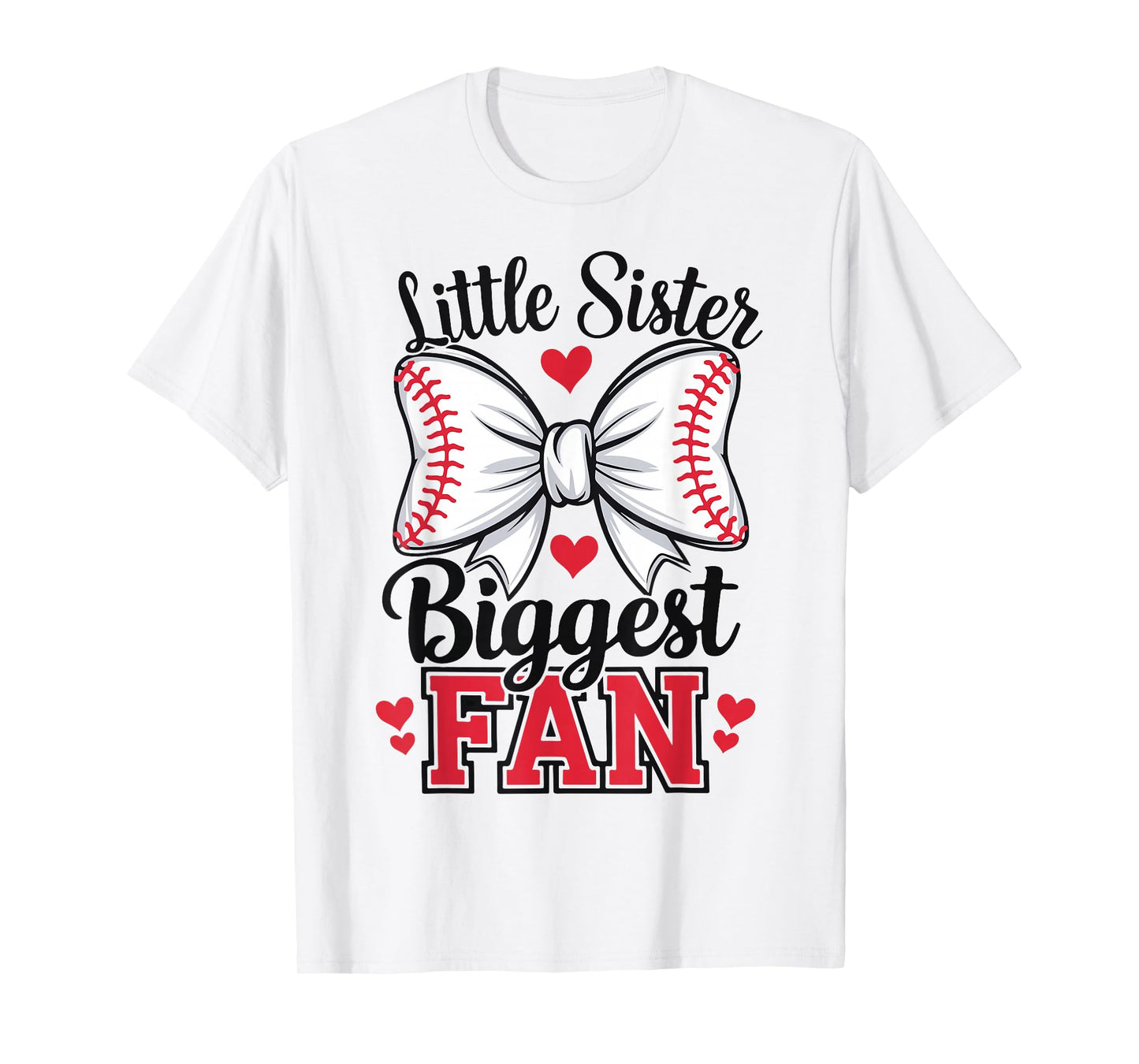 Girl Little Sister Biggest Fans Baseball Game Day Toddler T-Shirt