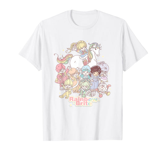 Rainbow Brite Pastel Colors Vintage Group Shot T-Shirt