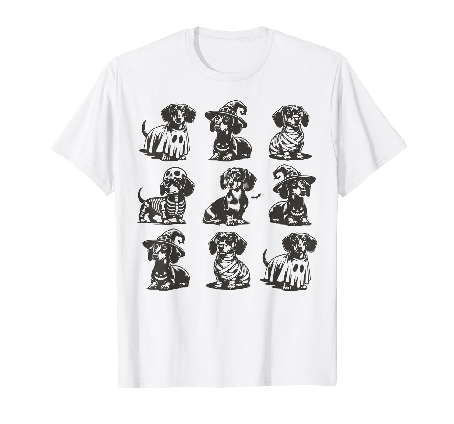 Dachshund Halloween Spooky Dog Wiener T-Shirt