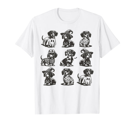 Dachshund Halloween Spooky Dog Wiener T-Shirt