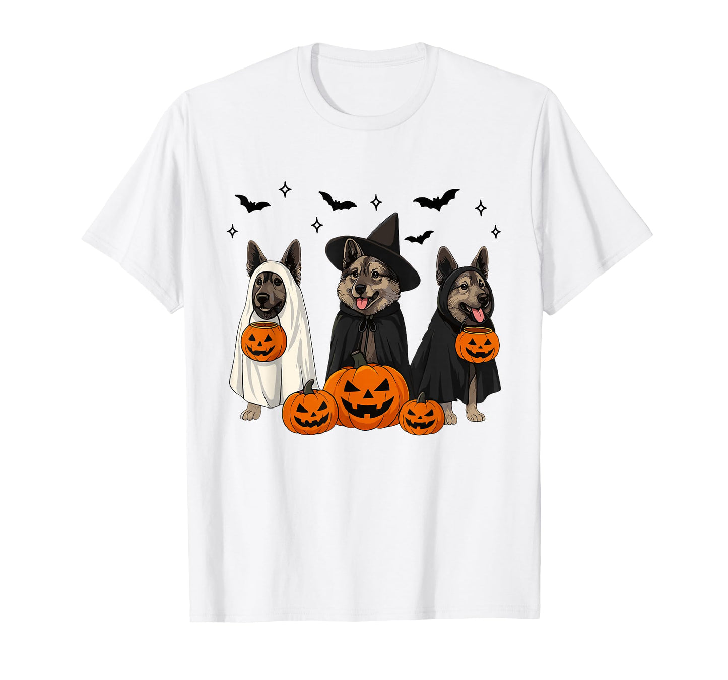 Fall Norwegian Elkhound Halloween Norwegian Elkhound Dog Mom T-Shirt