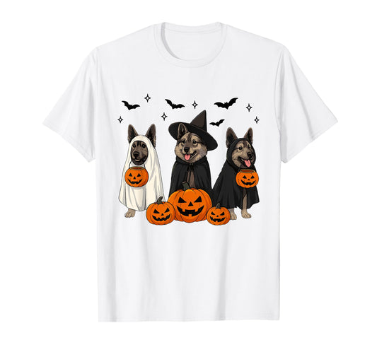 Fall Norwegian Elkhound Halloween Norwegian Elkhound Dog Mom T-Shirt