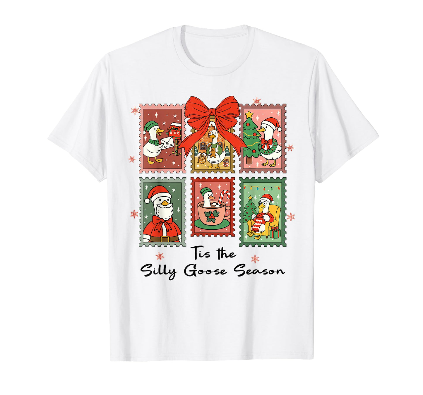 'Tis The Silly-Goose Season, Silly-Goose Santa Christmas T-Shirt