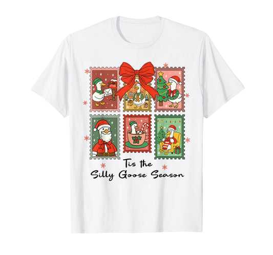 'Tis The Silly-Goose Season, Silly-Goose Santa Christmas T-Shirt
