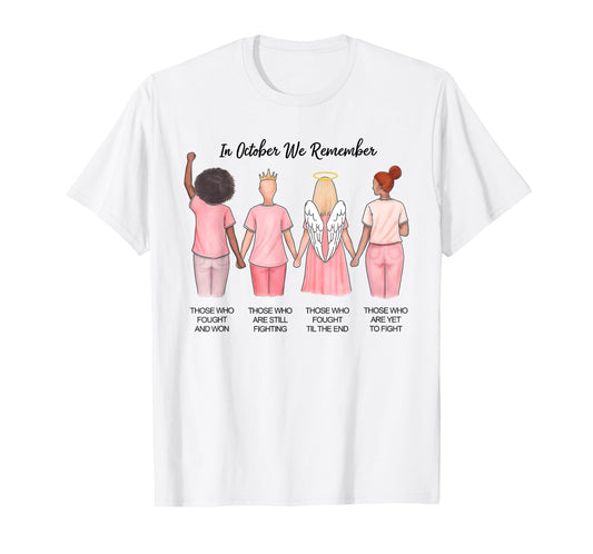 In October We Remember Those Who Fought And Won Women Girls T-Shirt