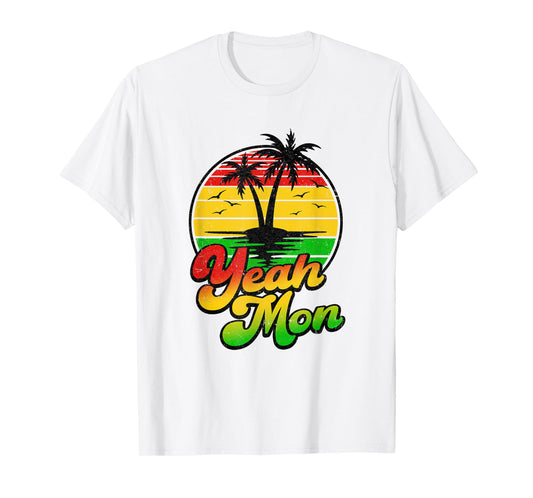 Yeah Mon Vintage Jamaica Summer Vacation Jamaican Retro T-Shirt