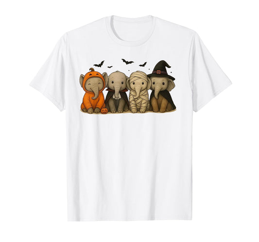 Elephant Halloween Mummy Witch T-Shirt