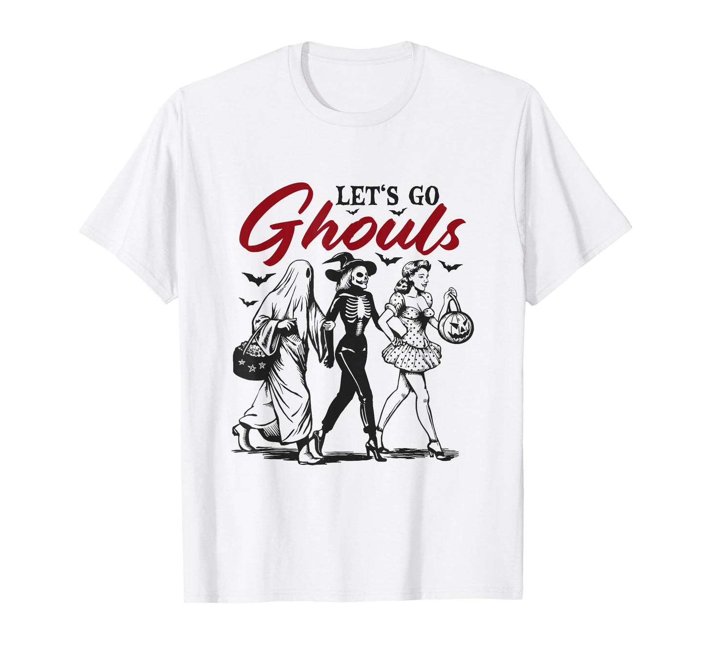 Let’s Go Ghouls Retro Halloween Party Design T-Shirt