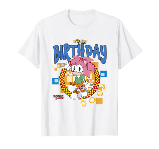 Sonic The Hedgehog Birthday It's My B-Day Amy Rose T-Shirt