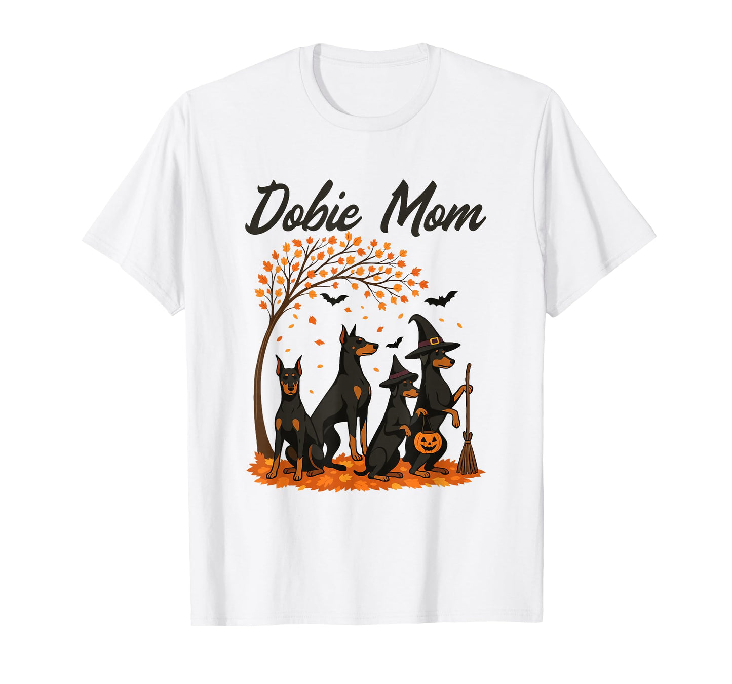 Dobie Mom Halloween Costume Fall Doberman Design for Women T-Shirt