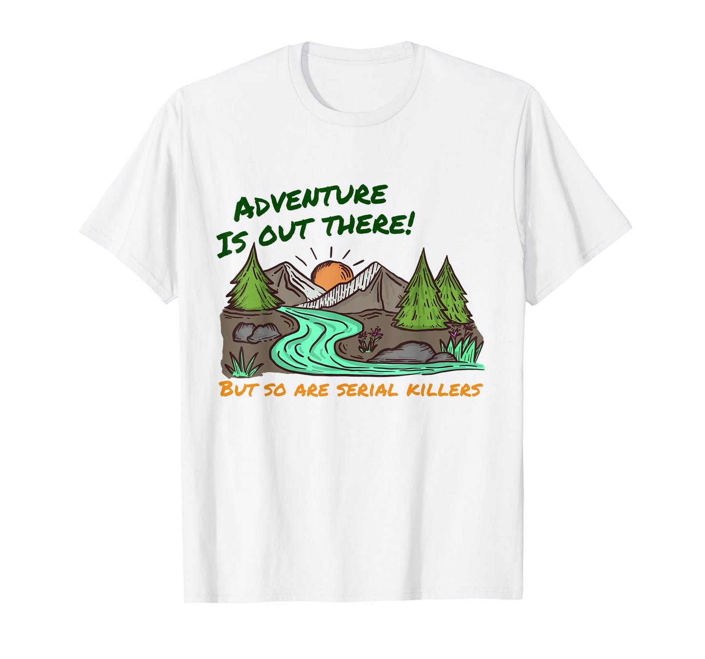 Retro Adventure Is Out There Funny Camping Women Men Gifts T-Shirt