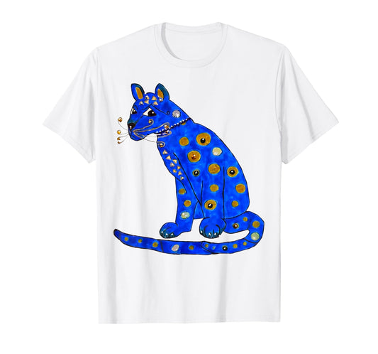 Cute Pet In My Heart Unisex-Adults Blue Ugly Blue Cat T-Shirt