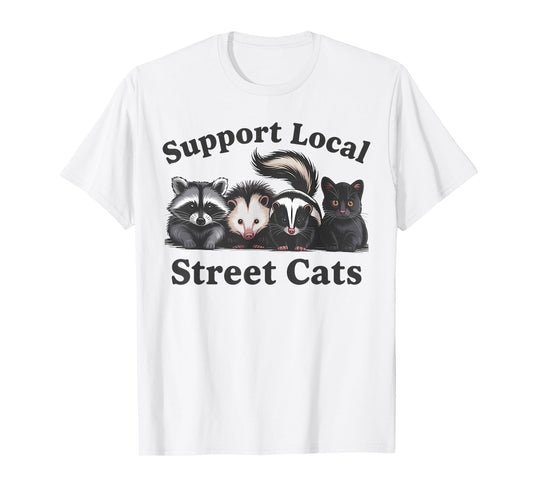 Support Local Street Cats Team Trash Opossum Raccoon Rat T-Shirt
