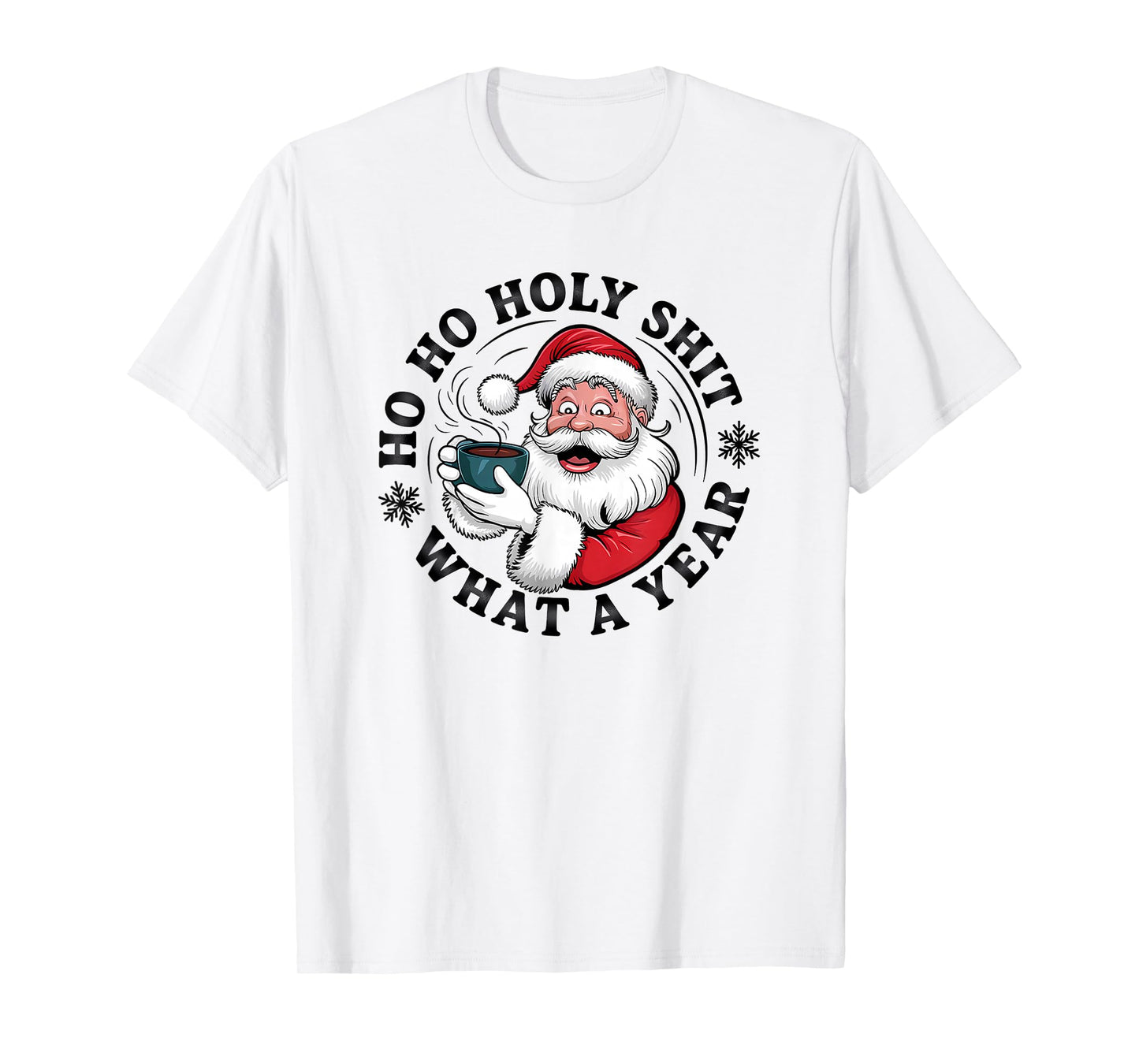 Funny Santa Coffee Christmas Holiday Fun T-Shirt
