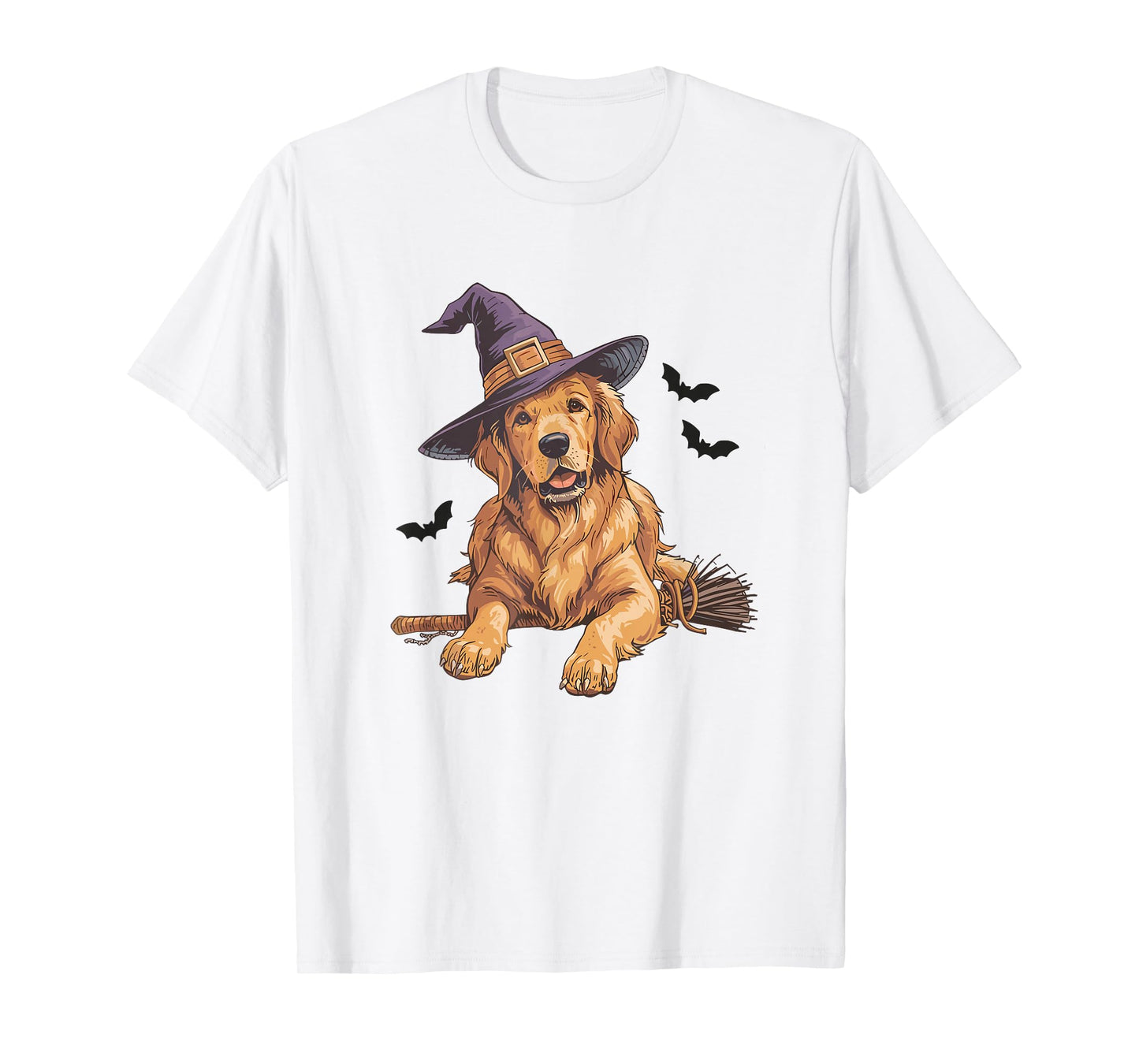 Witch Golden Retriever Halloween Golden Retriever Dog Mom T-Shirt