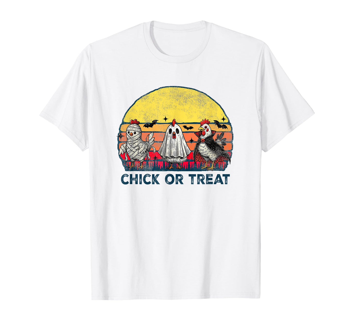 Chick Or Treat Halloween Pumpkin Ghost Spooky T-Shirt