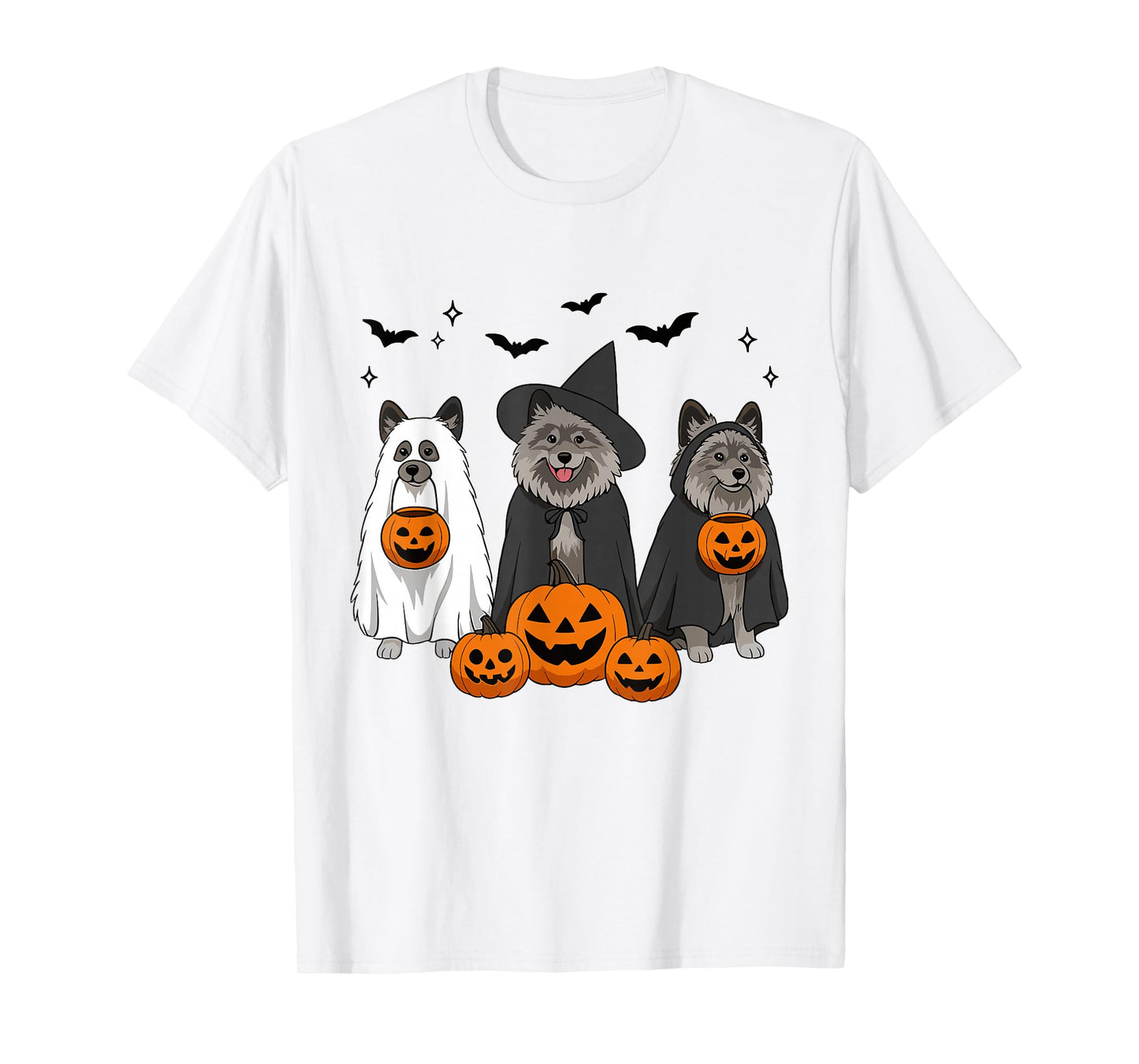 Trick Or Treat Keeshond Halloween Witch Keeshond Dog Mom T-Shirt