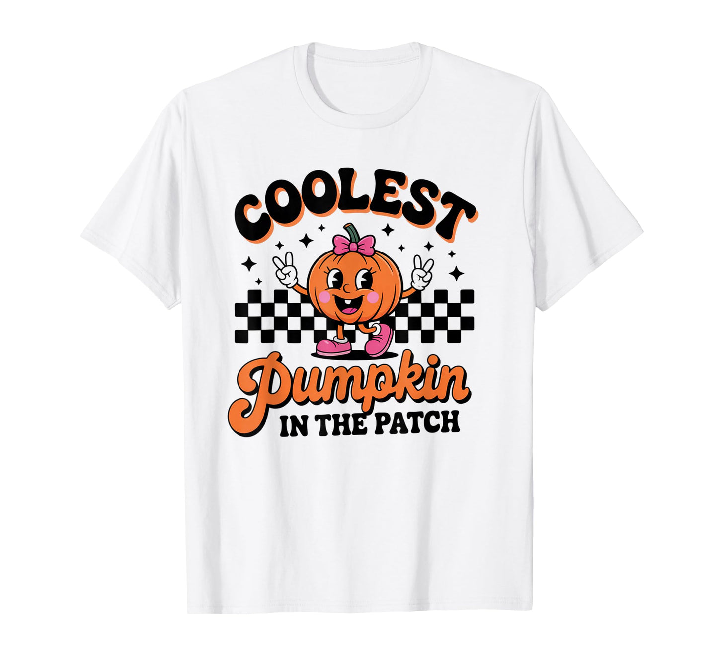 Groovy Coolest Pumpkin in The Patch Halloween for Kids Boys T-Shirt