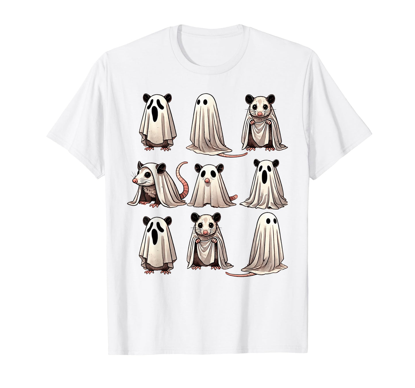 Cute Ghost Opossum Funny Halloween Outfit Costumes Opossum T-Shirt