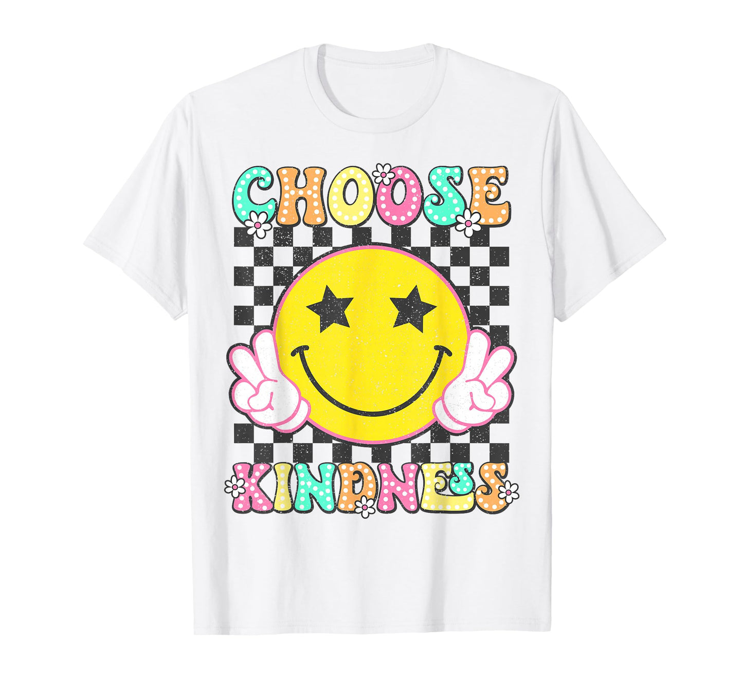 Choose Kindness Retro Groovy Be Kind Inspirational Kids T-Shirt