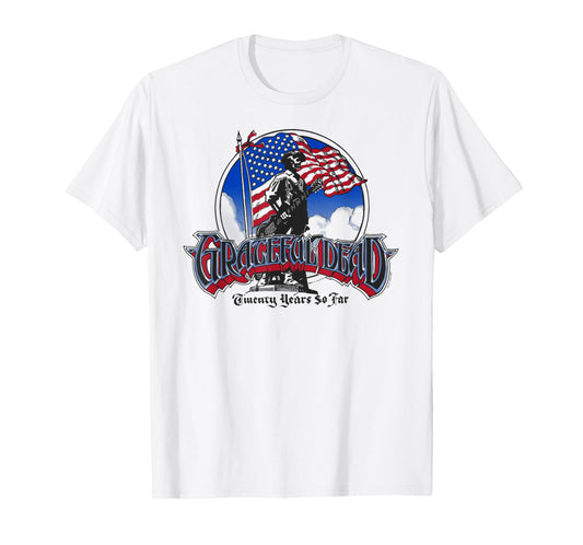 Grateful Dead Twenty Years So Far American Flag Vintage Band T-Shirt