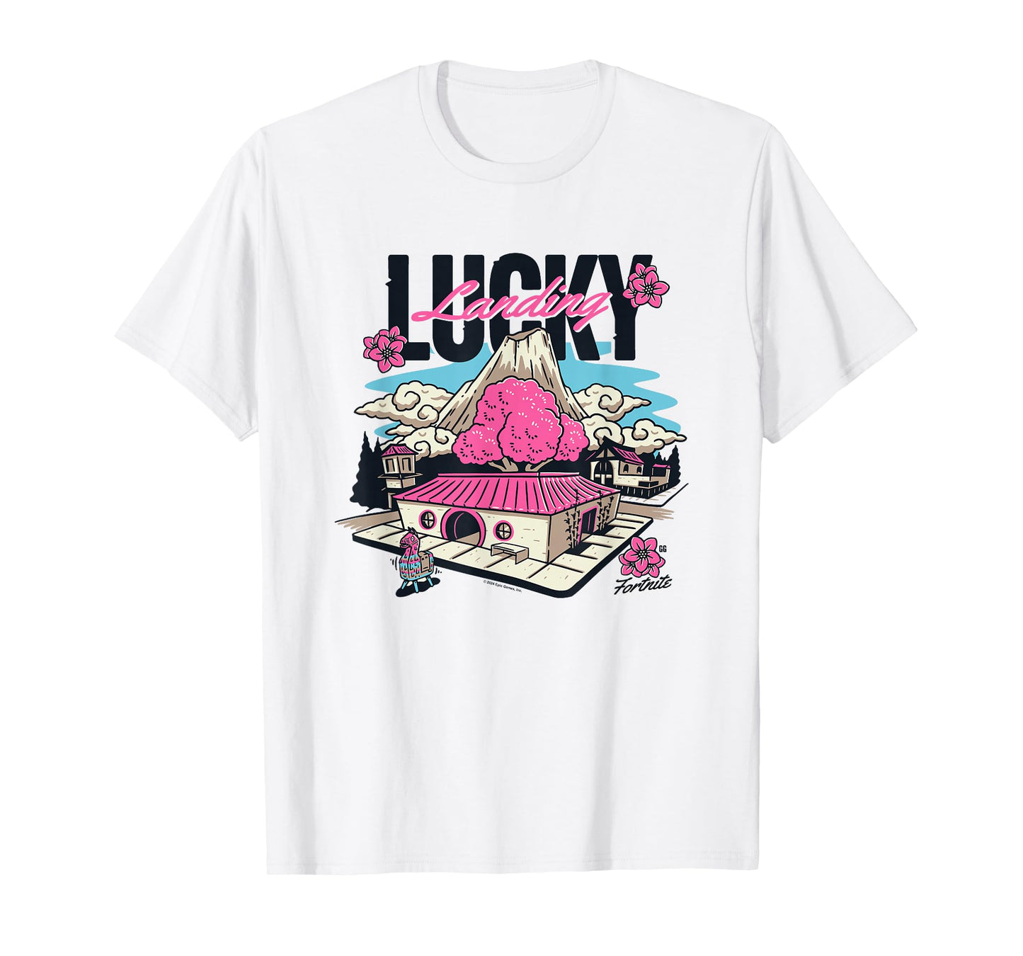 Fortnite Lucky Landing Pink Island Big Chest Poster T-Shirt