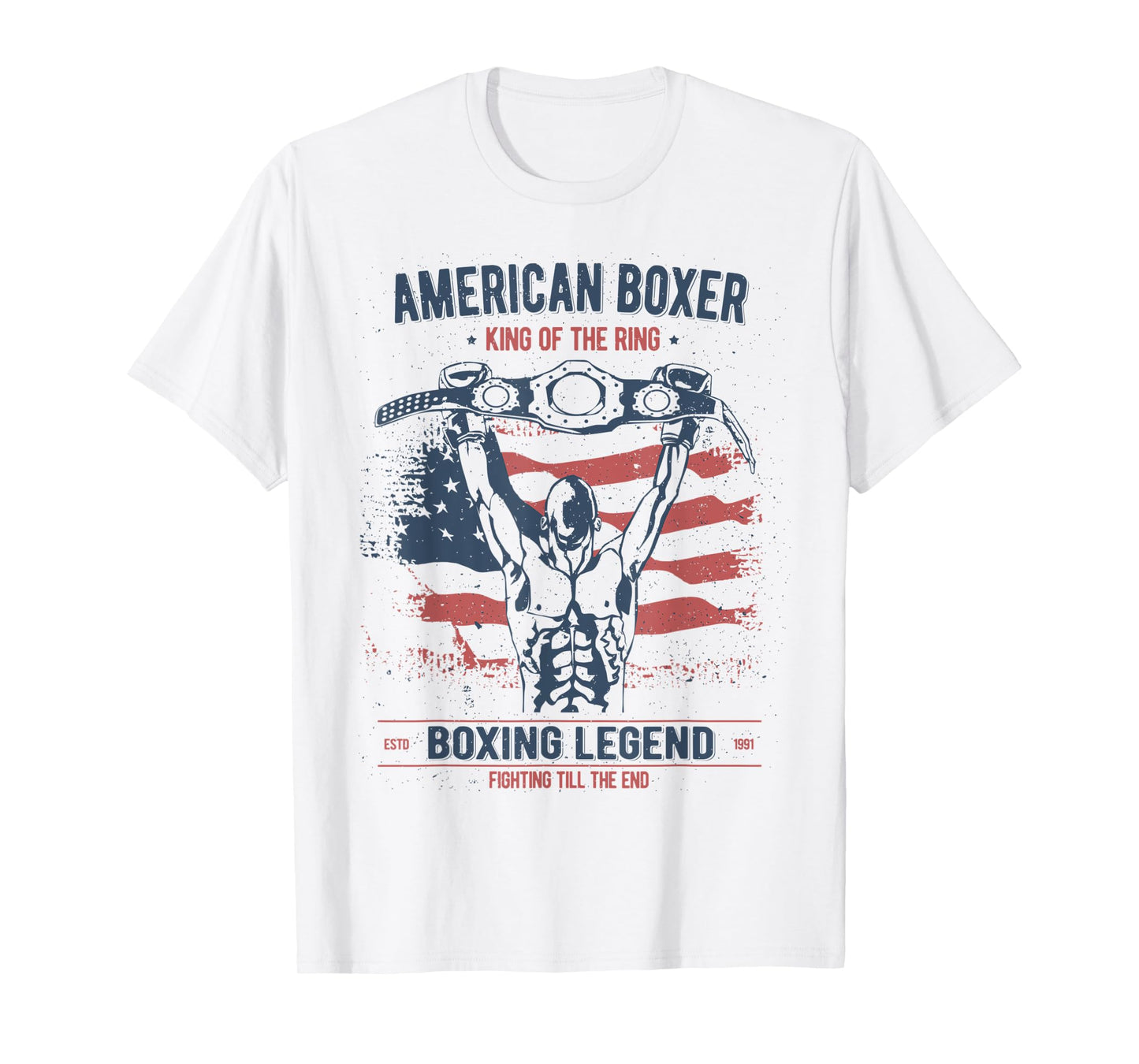 Boxing Shirts for Men Vintage Style Gifts USA American Boxer T-Shirt