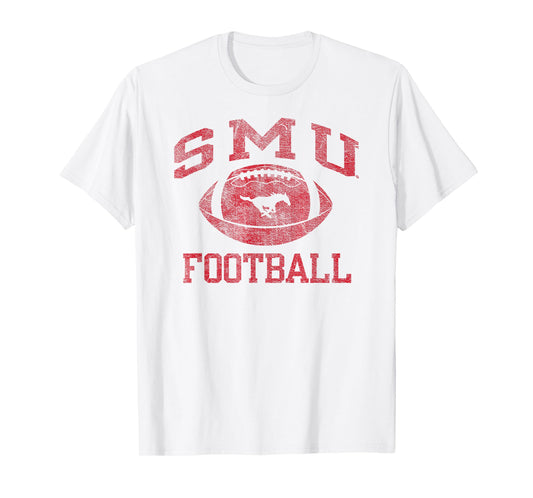 SMU Mustangs Football Intensity White Officially Licensed T-Shirt