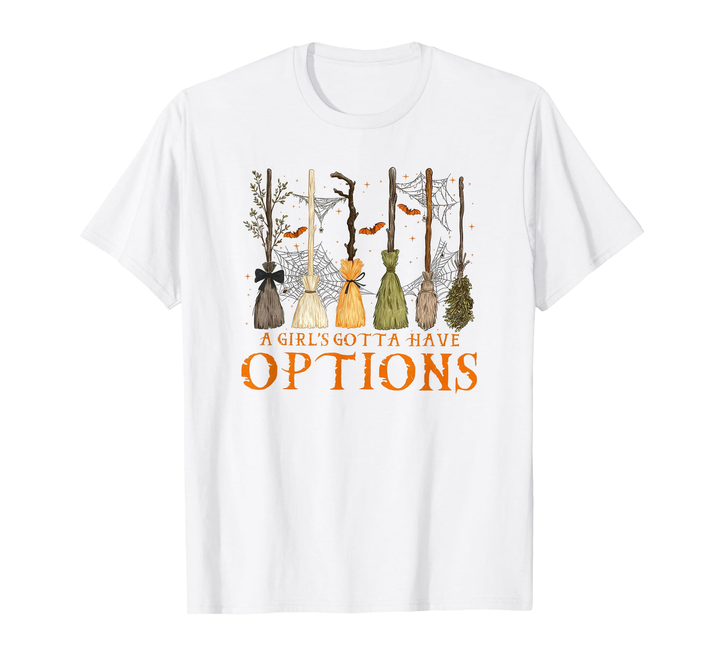 A Girl Gotta Have Options Floral Halloween Witches Women T-Shirt
