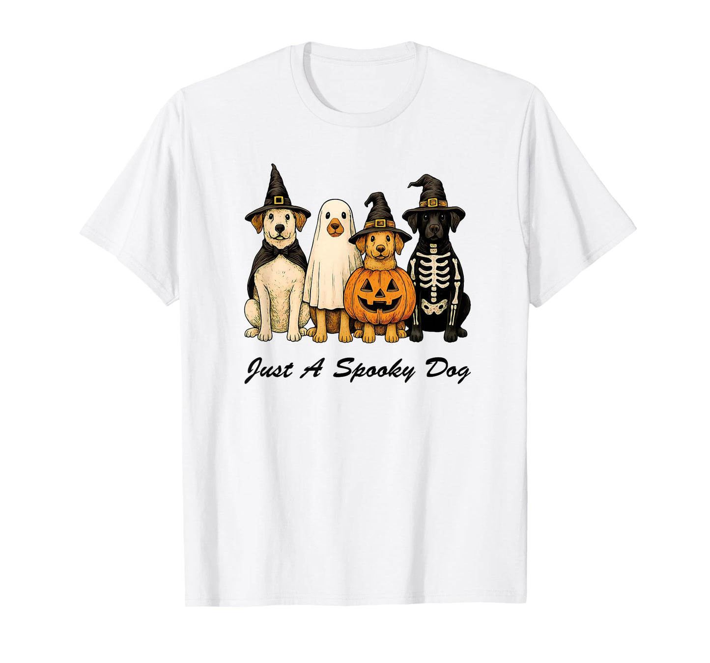 Just A Spooky Dog Halloween Dog Men Women T-Shirt