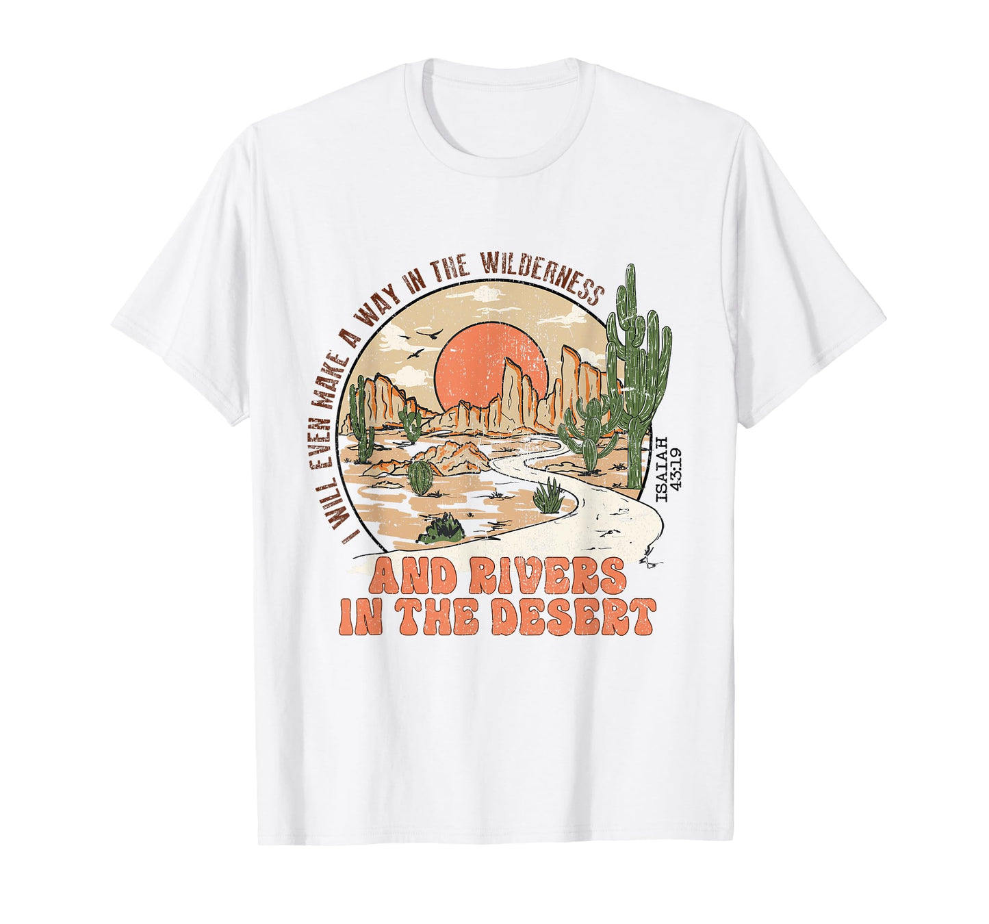 Retro Vintage Isaiah 43:19 I Will Make a Way Christian Jesus T-Shirt