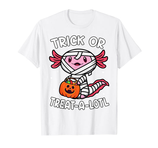 Trick or Treat A Lotl Axolotl Halloween Costume Toddler Kids T-Shirt