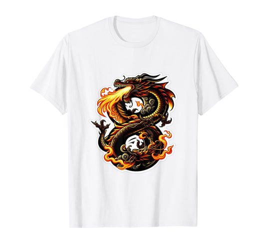 Turning 8 Years Old Dragon Birthday Party 8th Bday Boy, Girl T-Shirt