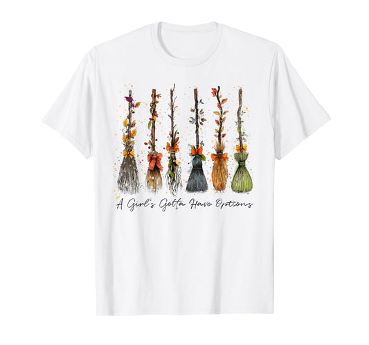 A Girl's Gotta Have Options Halloween Witches Spooky Season T-Shirt