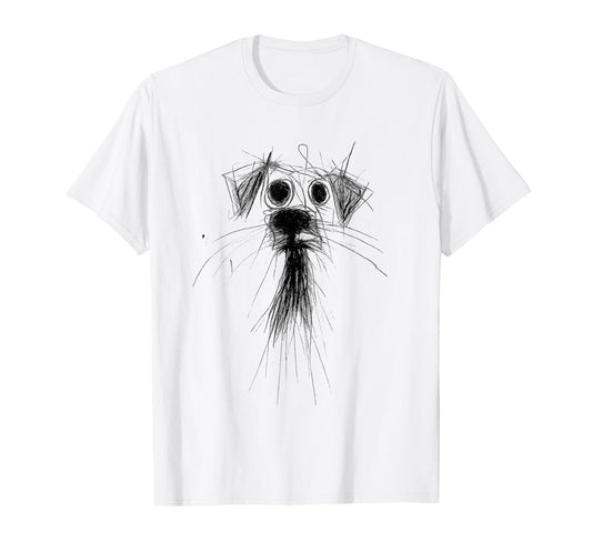 Dog Lover Abstract Scribble Art Cute Puppy Puppy T-Shirt