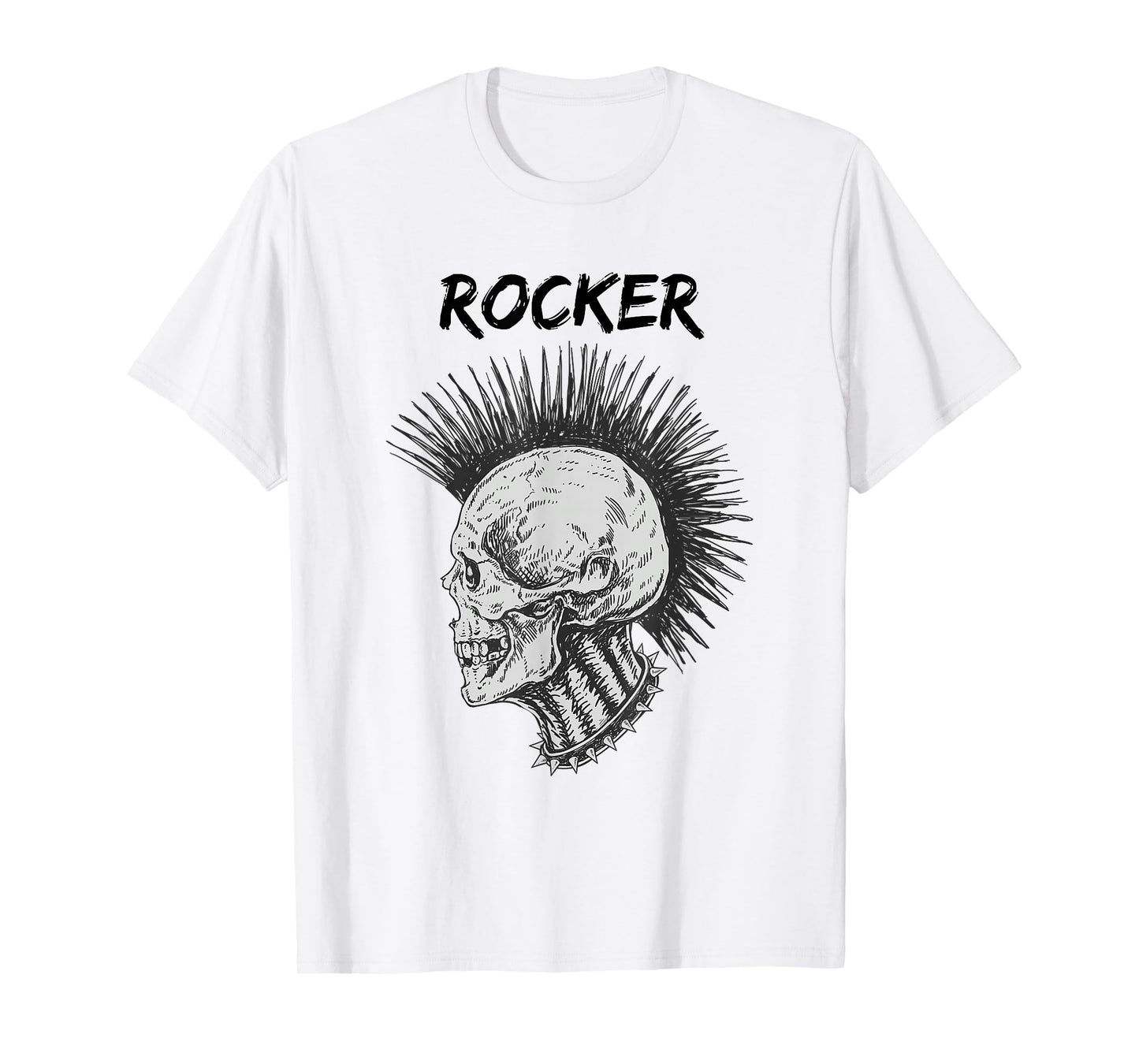 Rocker Skeleton Guitar Skater Cool Halloween Punk Rock T-Shirt