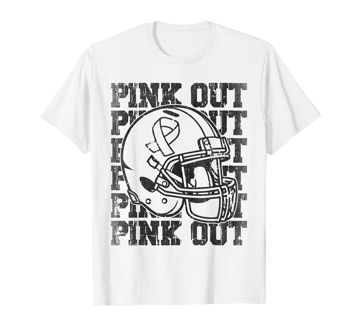 Pink Out Breast Cancer Awareness Football Mom Girls T-Shirt