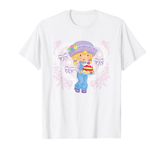 Strawberry Shortcake Cute Coquette Angelcake Big Chest Logo T-Shirt