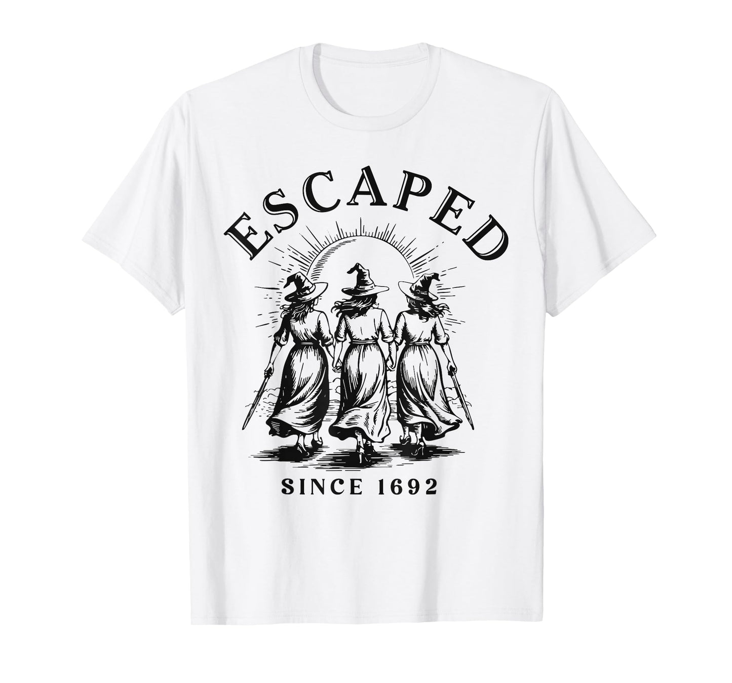 Halloween Escaped Since 1692 Salem Witch Feminist Women T-Shirt