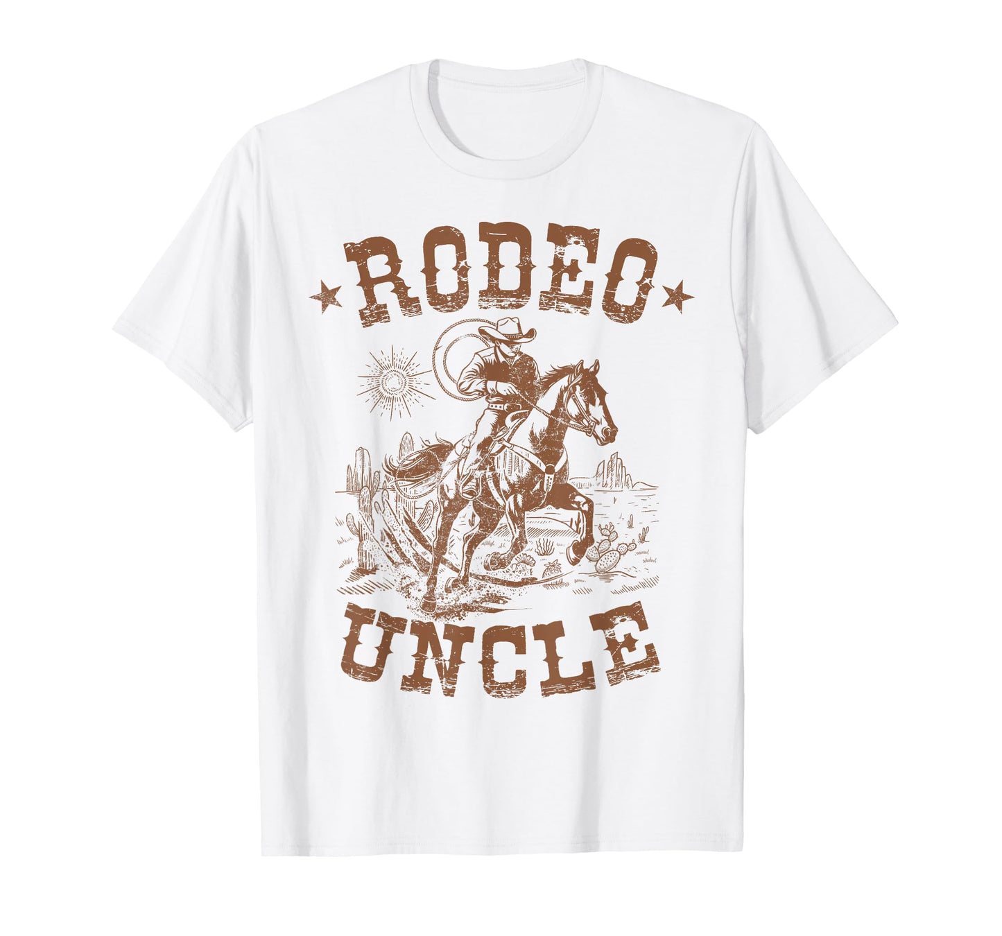 Rodeo Uncle Western Cowboy Family Matching Father's Day T-Shirt