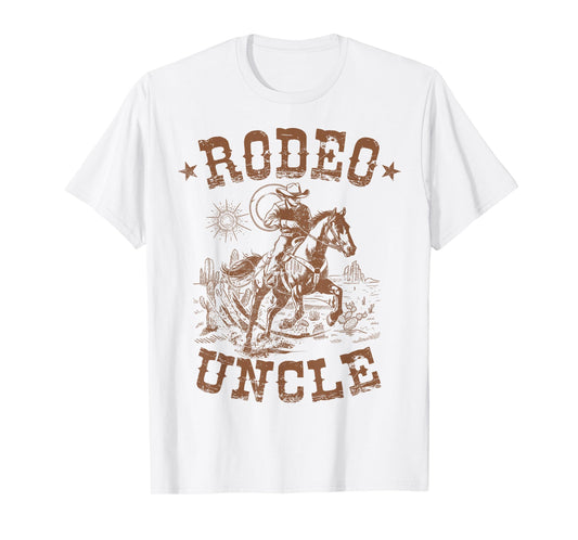 Rodeo Uncle Western Cowboy Family Matching Father's Day T-Shirt