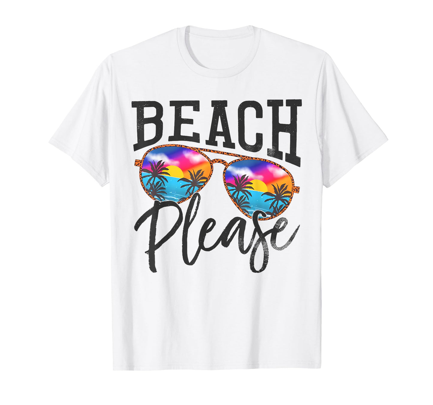 Vintage Beach Please Sunglasses Summer Beach Vacation T-Shirt