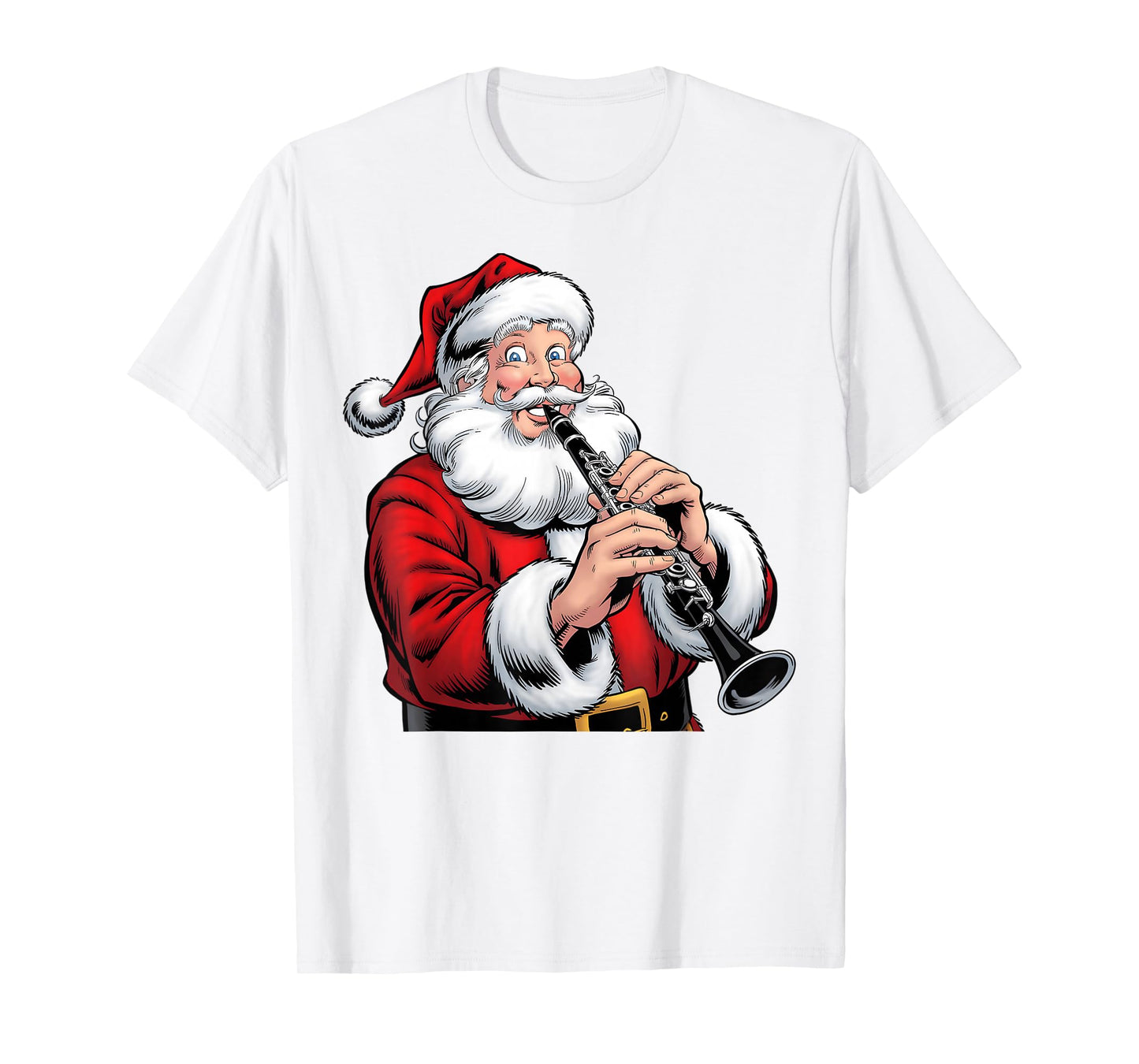 Christmas Clarinet Player Santa Funny Xmas Boys Men Kids T-Shirt