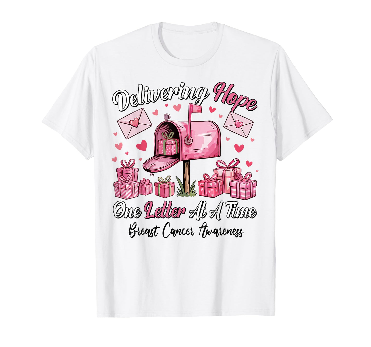 Postal Clerk Breast Cancer Awareness October We Wear Pink T-Shirt
