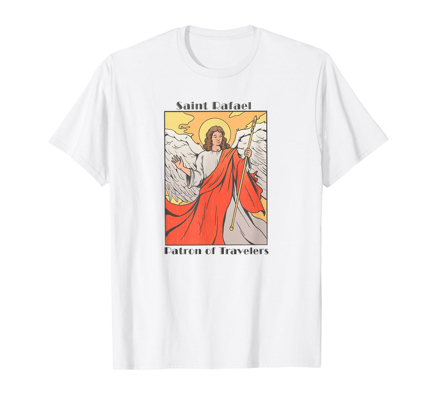 St. Rafael Catholic Archangel Patron Saint of Travel, Travel T-Shirt