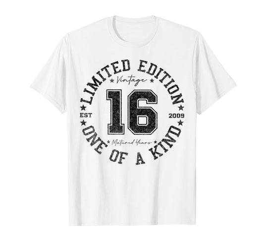 16 Year Old Gifts Vintage 2009 Limited Edition 16th Birthday T-Shirt