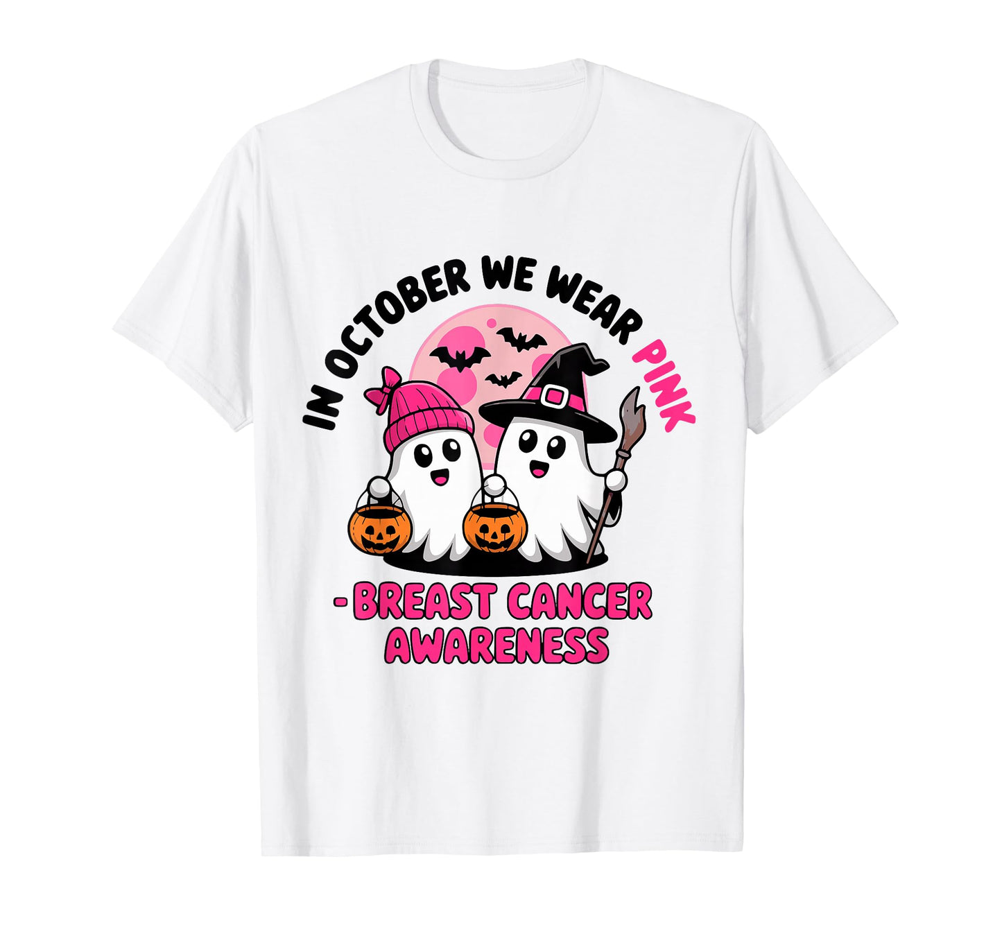 in October We Wear Pink Breast Cancer Awareness Cool T-Shirt