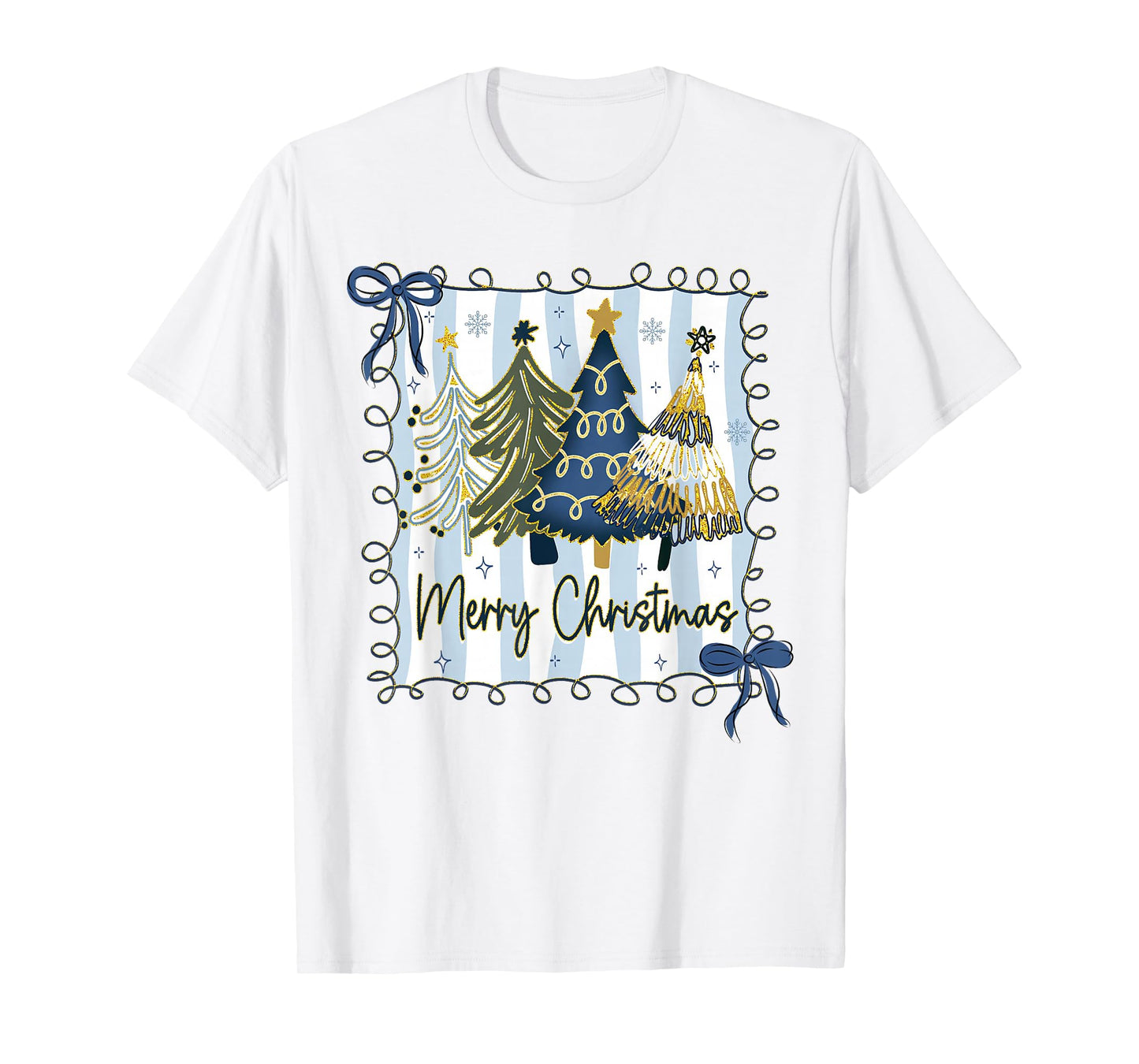 Coquette Preppy Christmas Tree Xmas Holiday Girly Women Kids T-Shirt