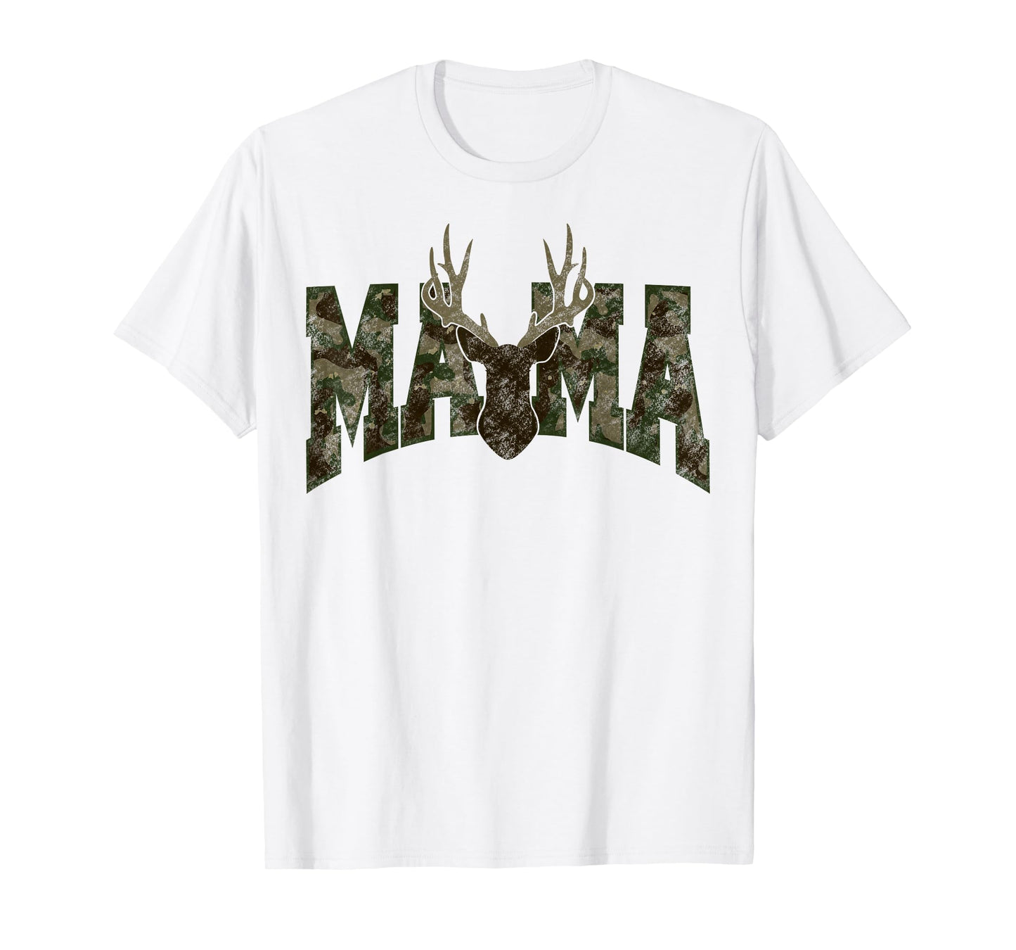 Camo Mama Mom Deer Antler Hunting Season Hunter Wife Women T-Shirt