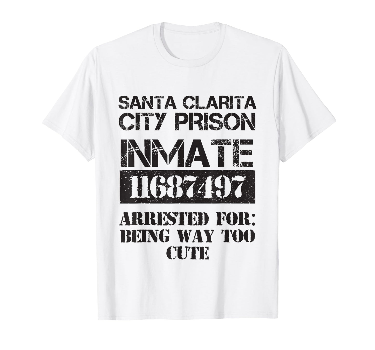 Funny Halloween Santa Clarita City Prisoner Costume T-Shirt